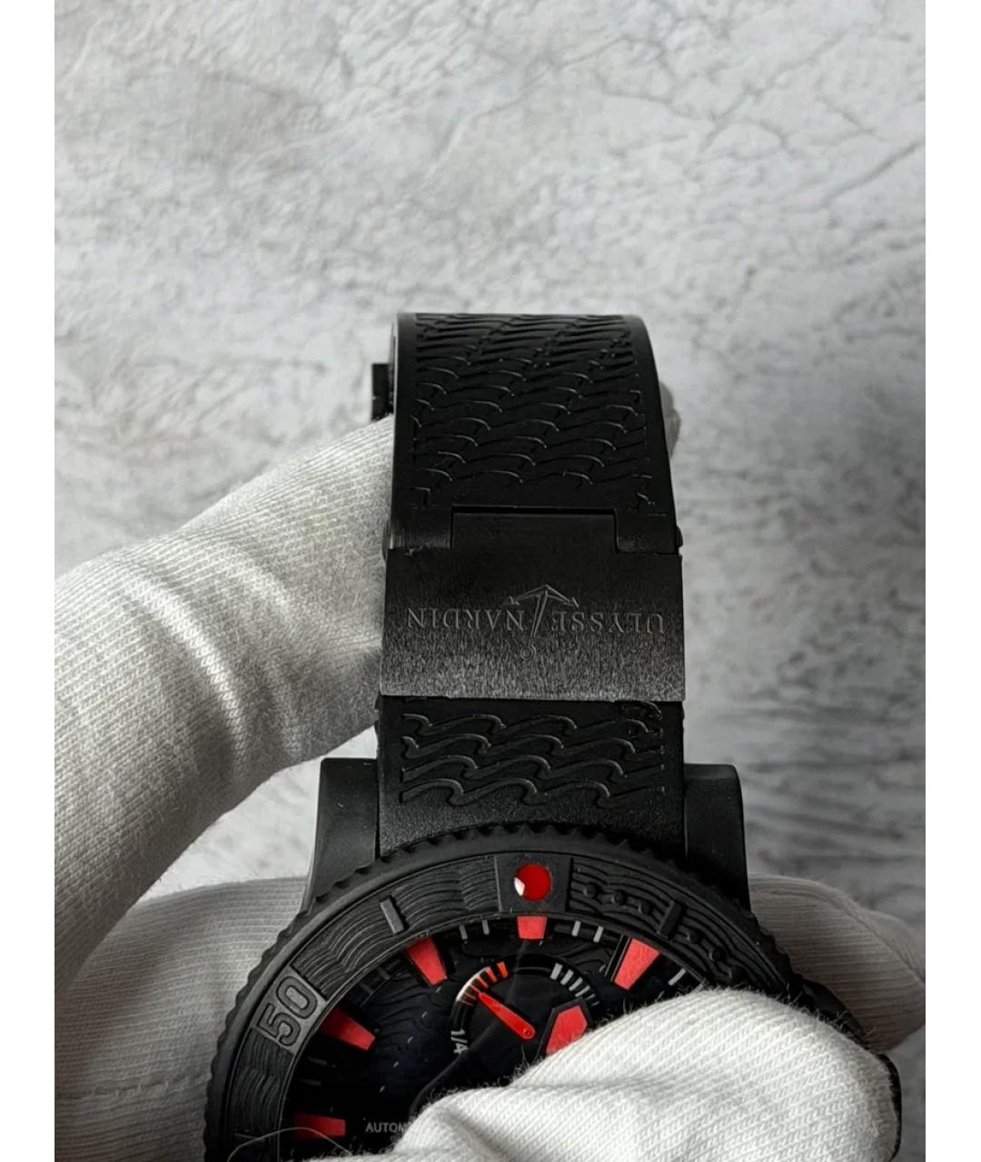 Ulysse Nardin Черные стальные часы, фото 4