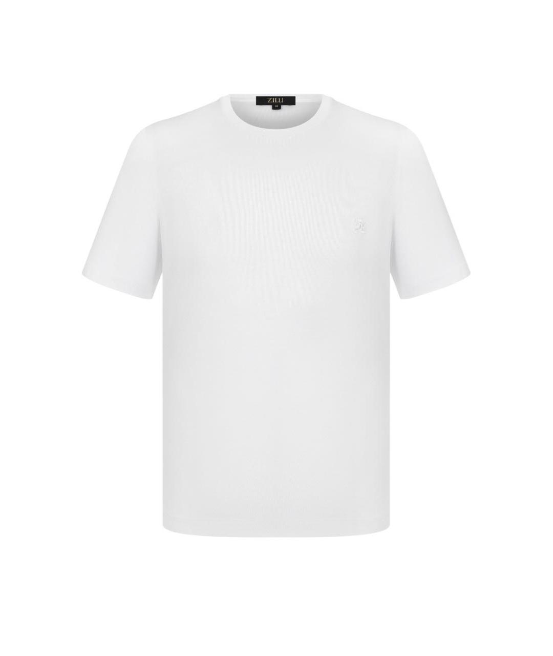 ZILLI Белая хлопковая футболка, фото 5