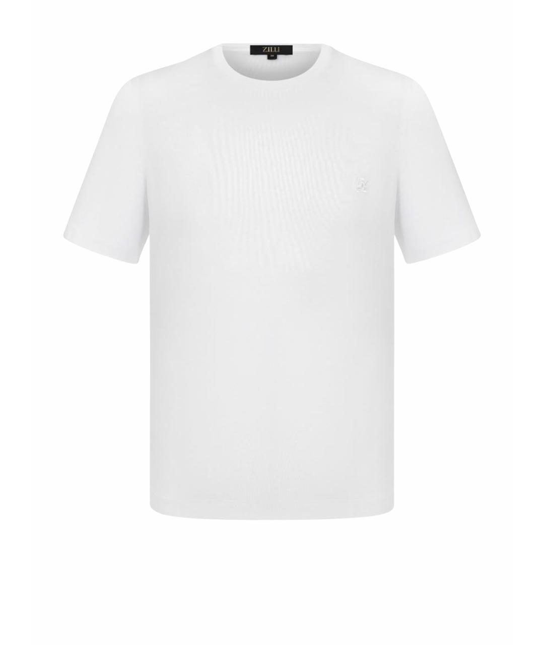 ZILLI Белая хлопковая футболка, фото 1