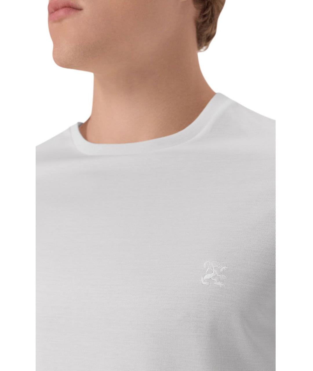 ZILLI Белая хлопковая футболка, фото 4