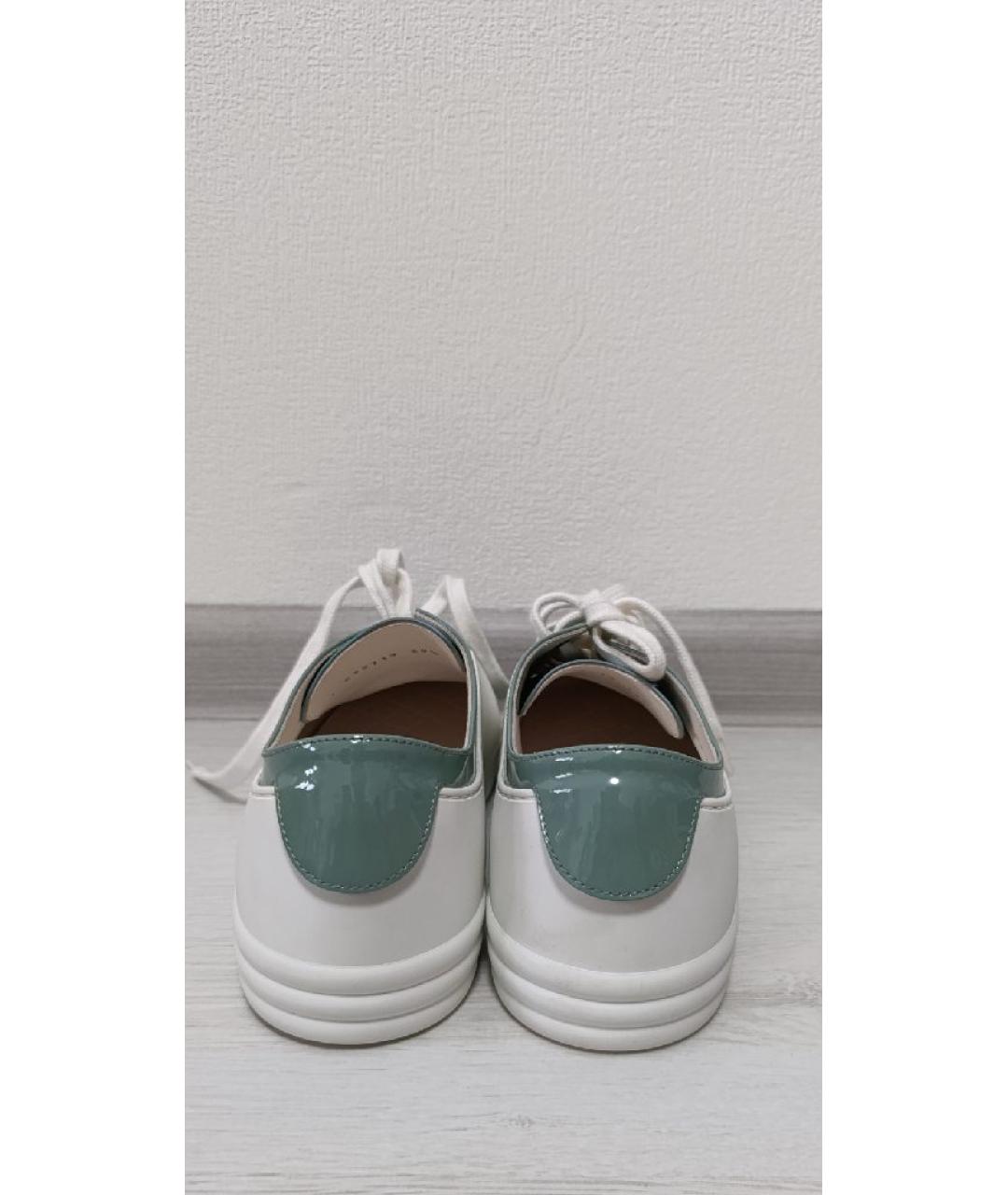 CHANEL Бирюзовые кеды из лакированной кожи, фото 4