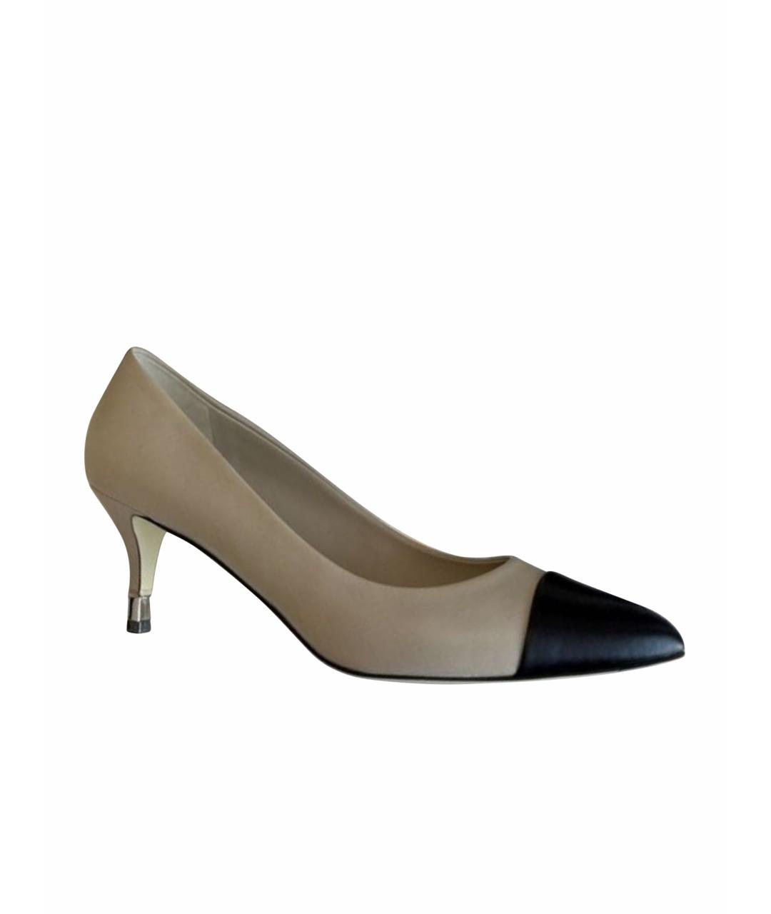 CHANEL Серые кожаные туфли, фото 1