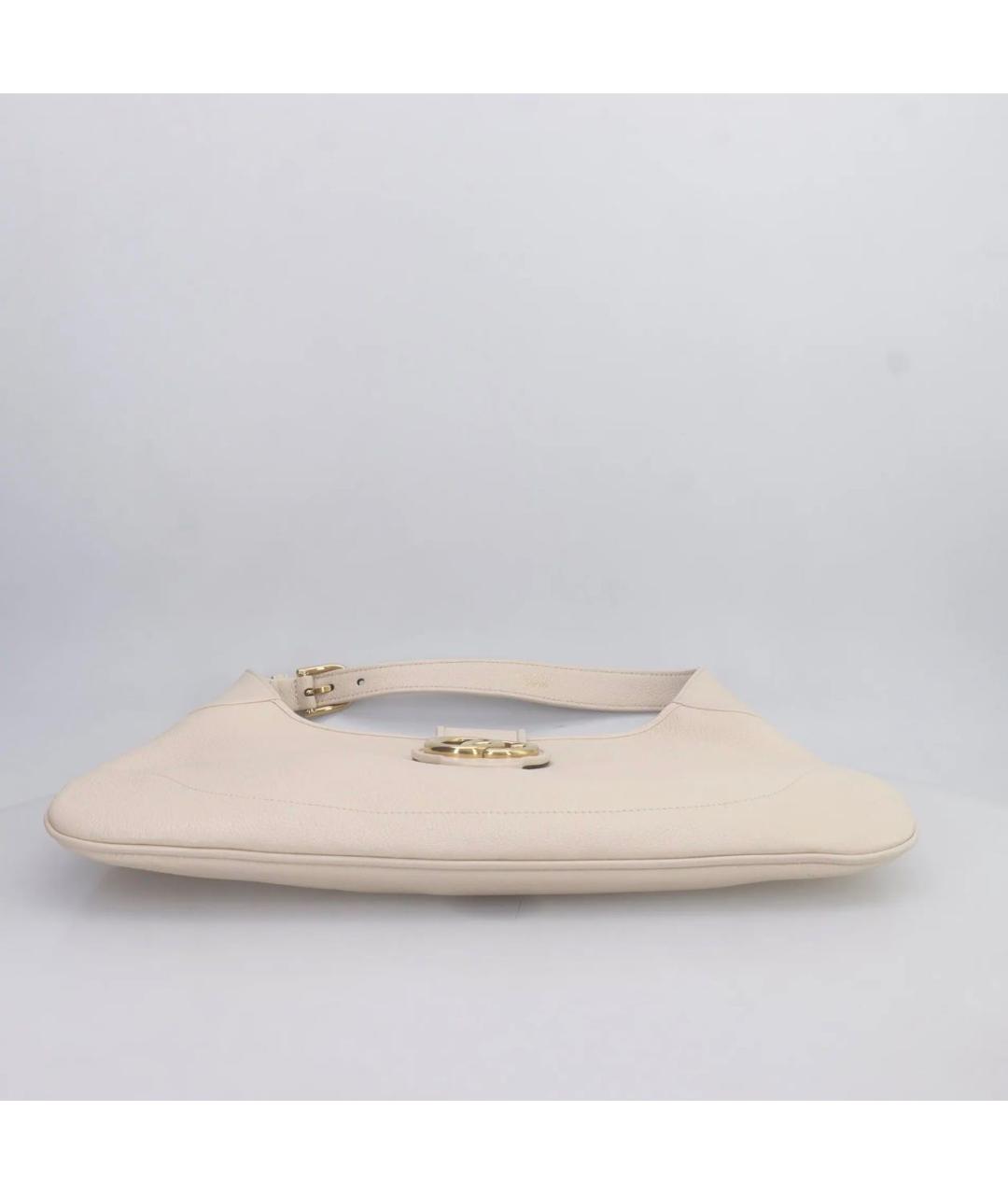 GUCCI Бежевая кожаная сумка с короткими ручками, фото 6