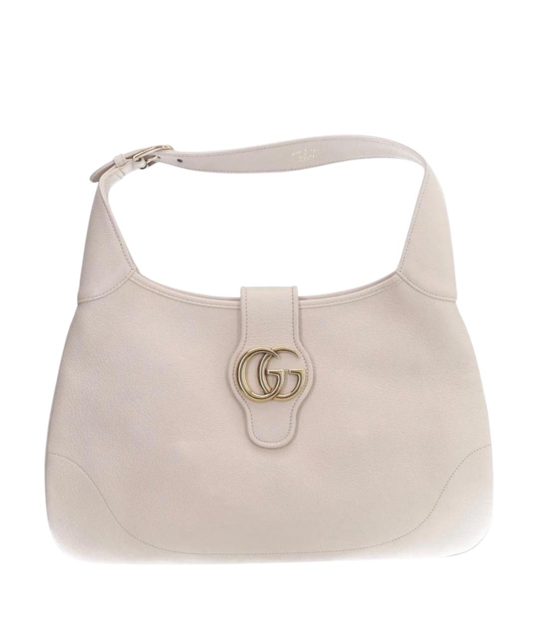 GUCCI Бежевая кожаная сумка с короткими ручками, фото 1