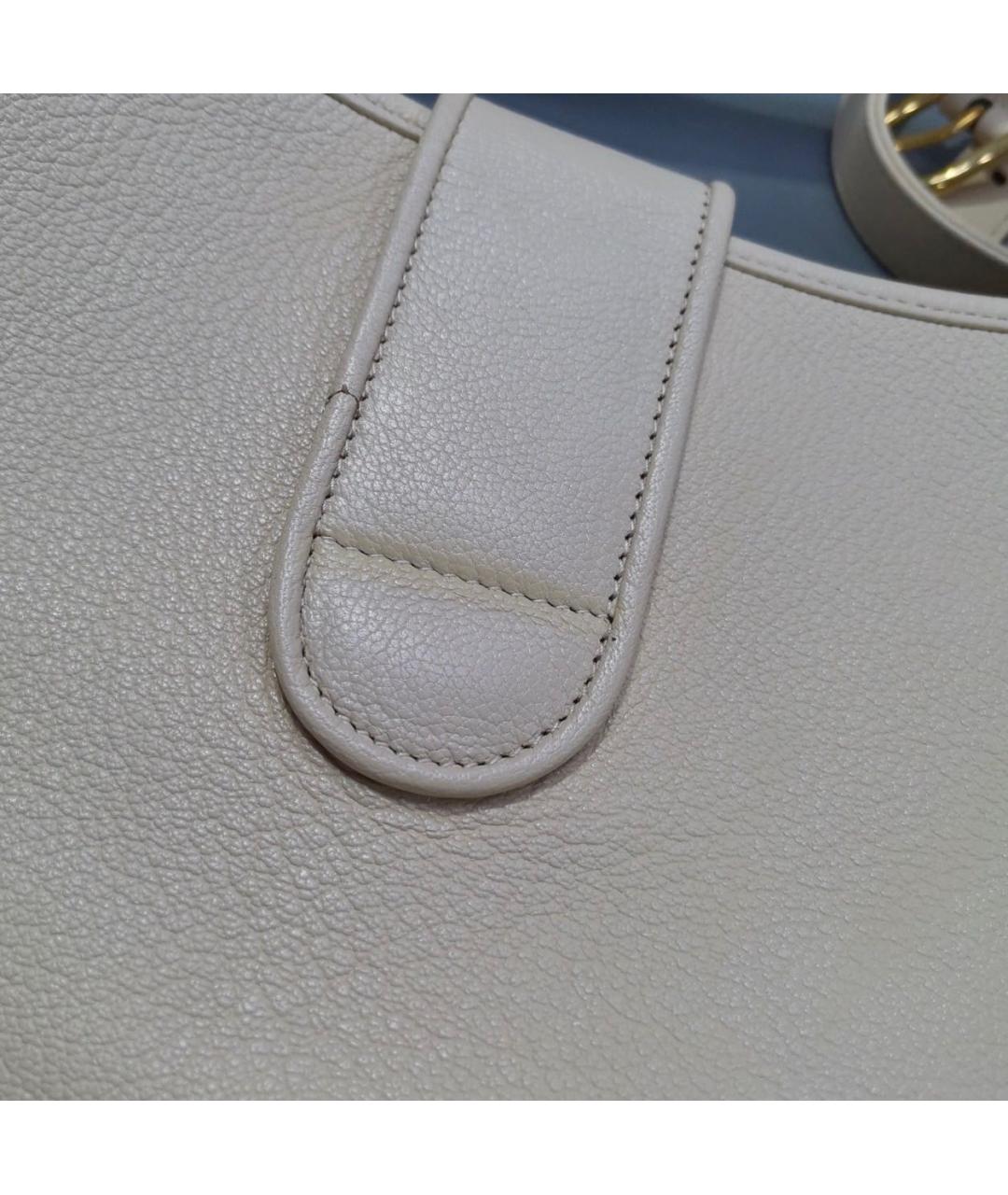 GUCCI Бежевая кожаная сумка с короткими ручками, фото 7