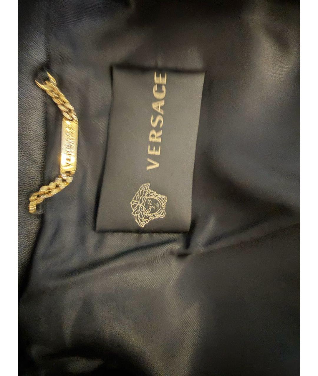 VERSACE Черная кожаная куртка, фото 3