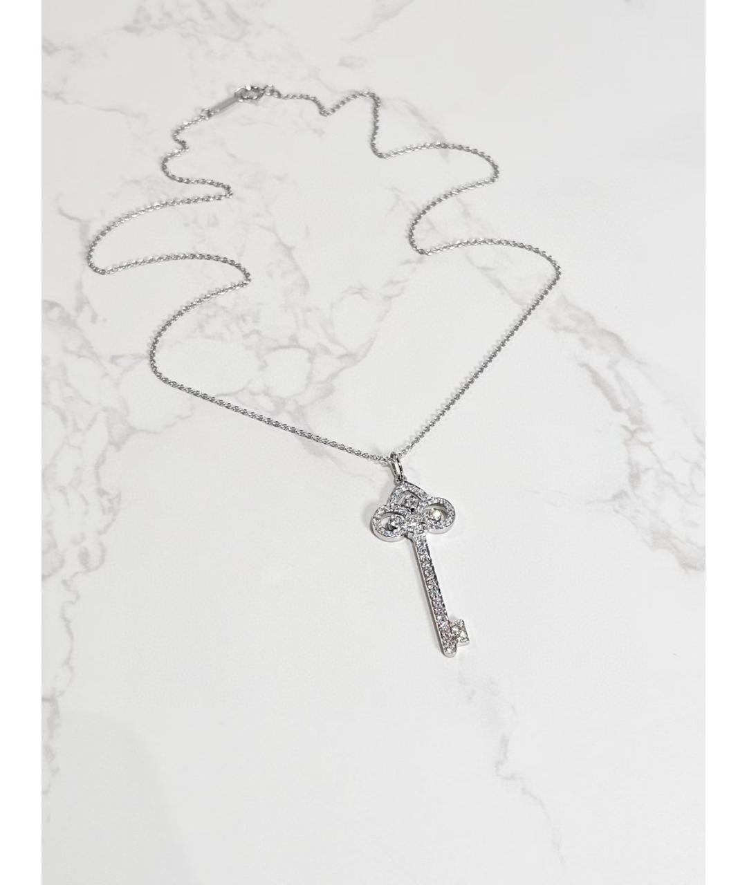 TIFFANY&CO Серебряное платиновое колье, фото 4