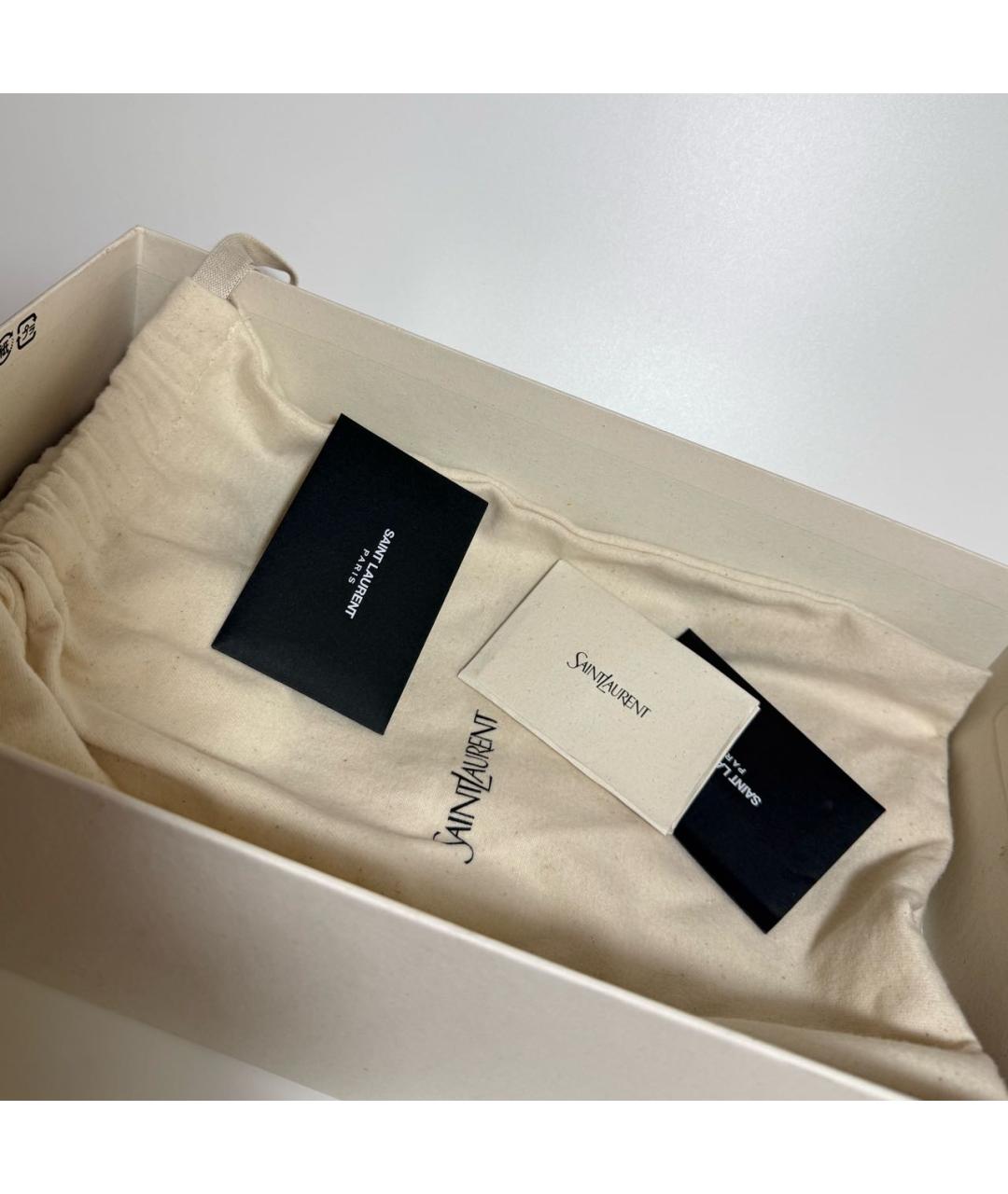 SAINT LAURENT Черные балетки из лакированной кожи, фото 6