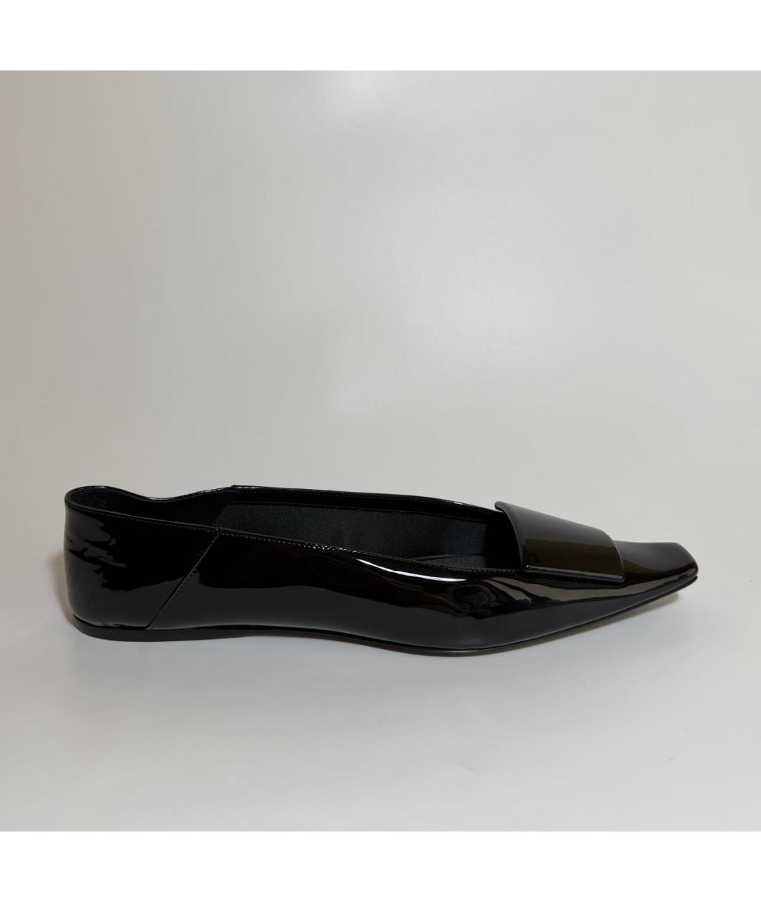 SAINT LAURENT Черные балетки из лакированной кожи, фото 8