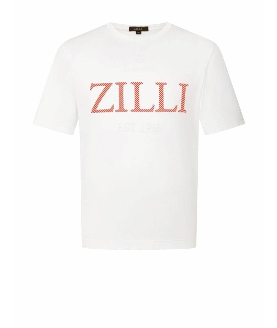 ZILLI Белая хлопковая футболка, фото 5