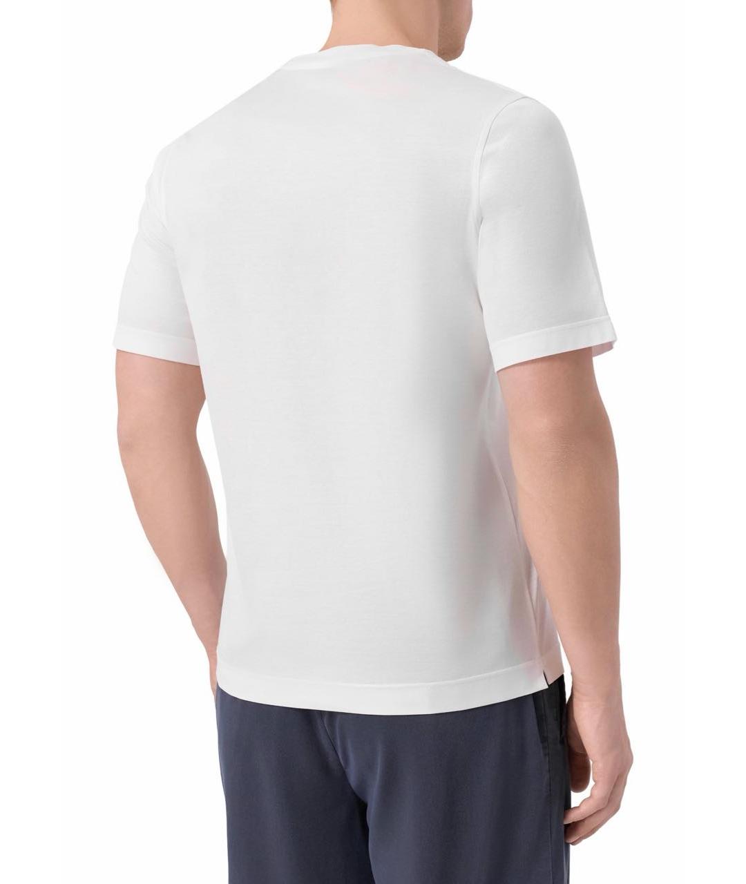 ZILLI Белая хлопковая футболка, фото 3
