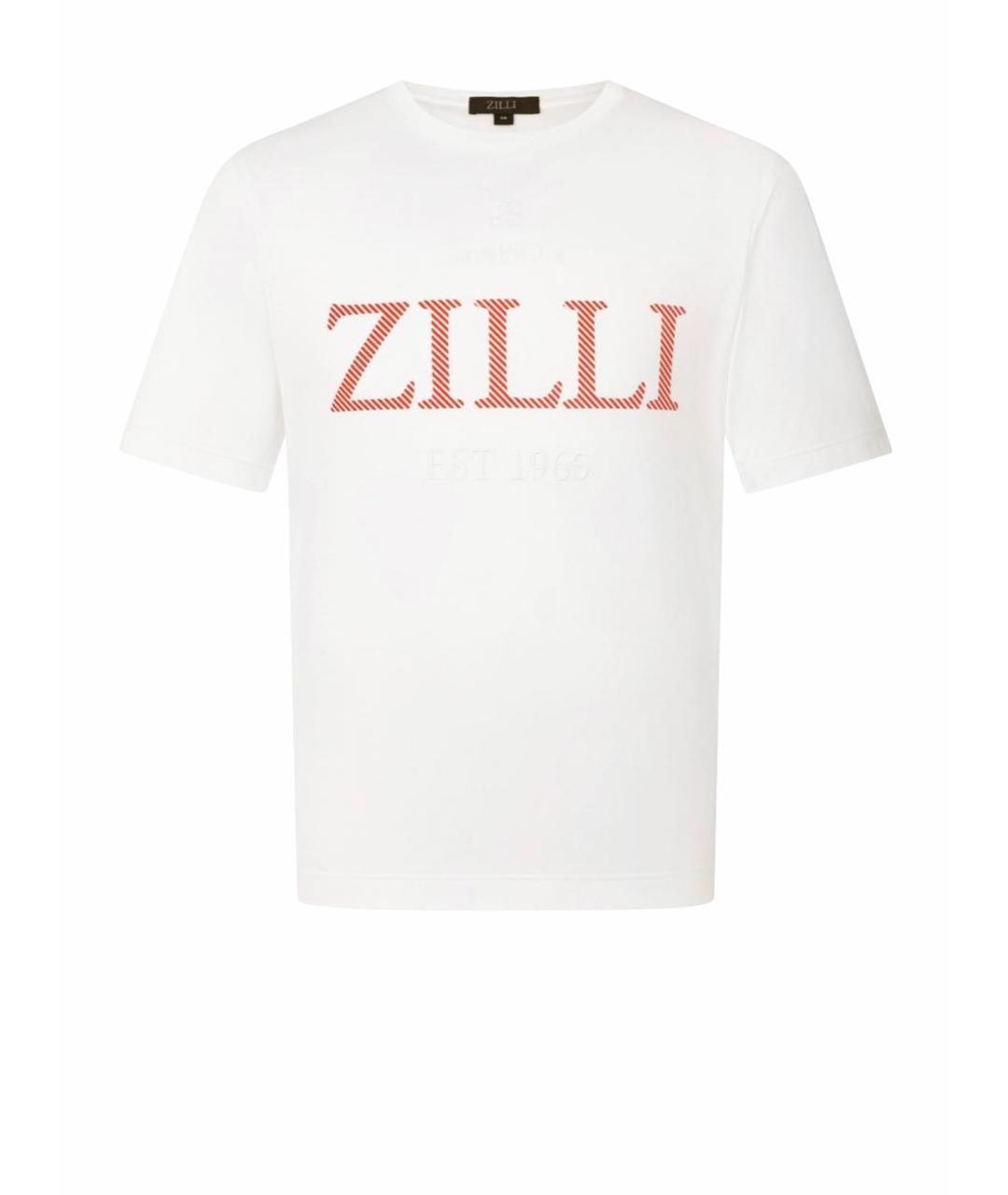 ZILLI Белая хлопковая футболка, фото 1