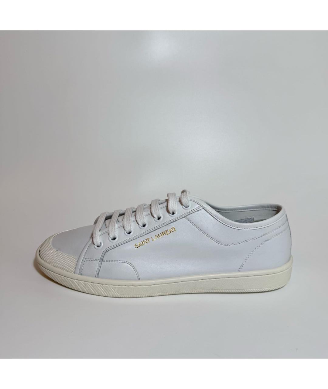 SAINT LAURENT Белые кожаные кеды, фото 7
