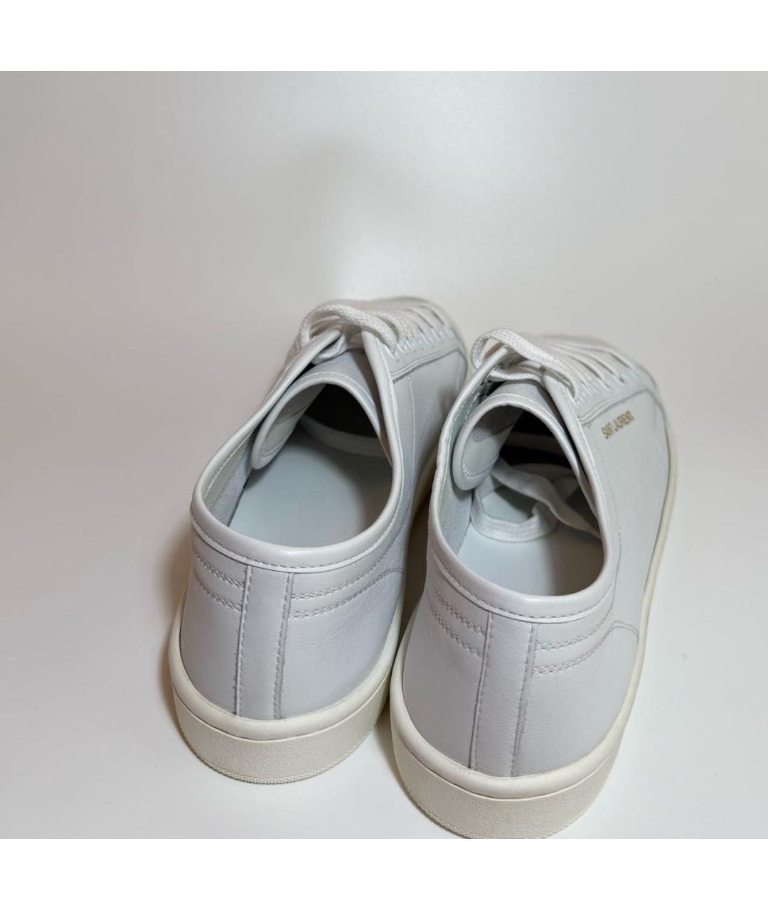 SAINT LAURENT Белые кожаные кеды, фото 4