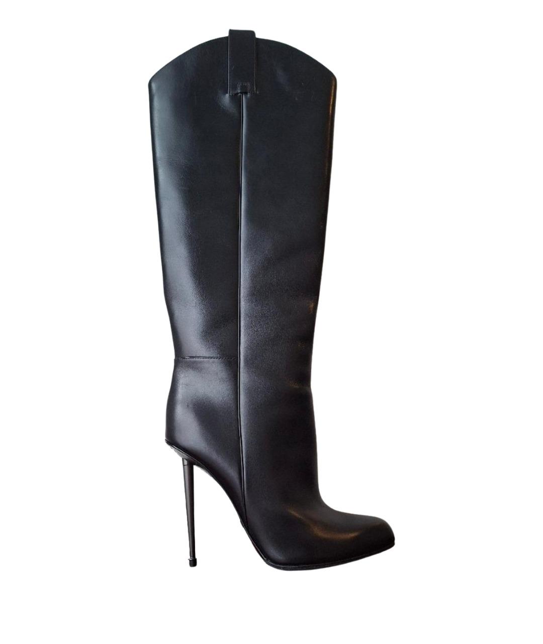 TOM FORD Черные кожаные сапоги, фото 1