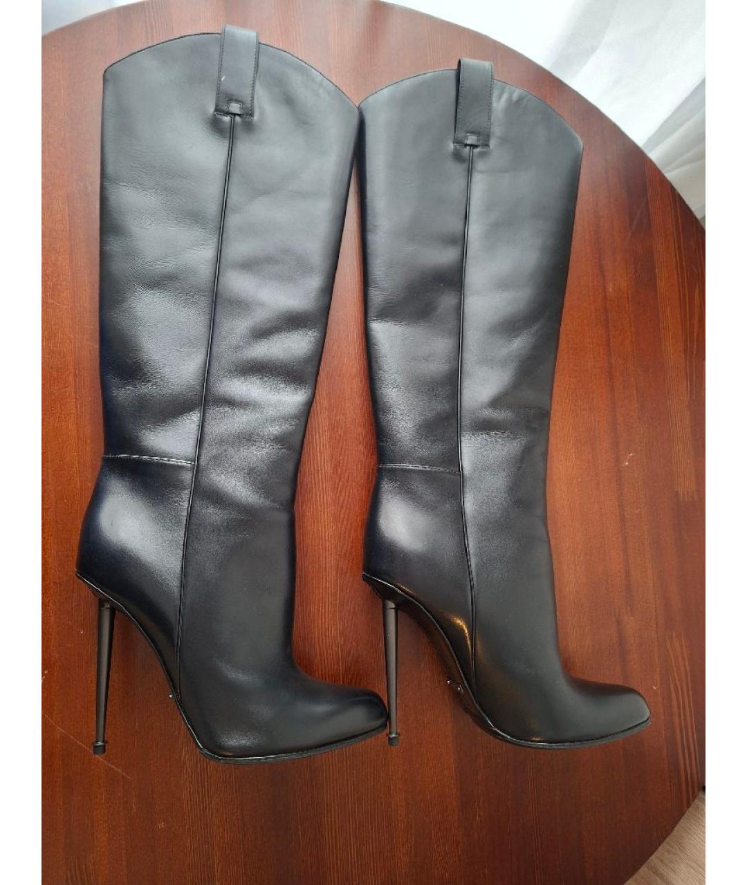TOM FORD Черные кожаные сапоги, фото 6