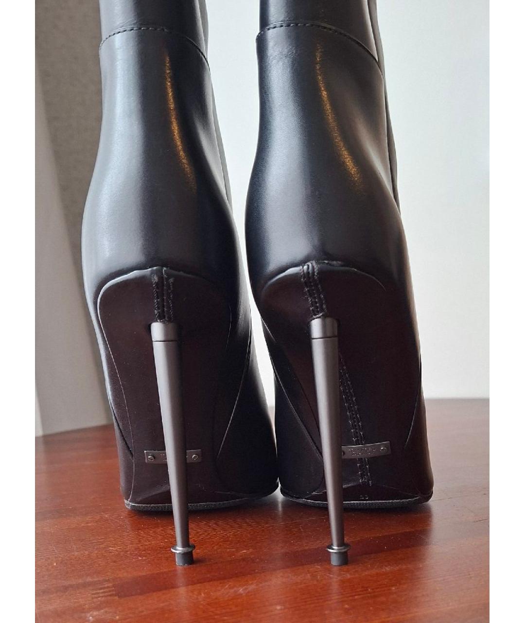 TOM FORD Черные кожаные сапоги, фото 4