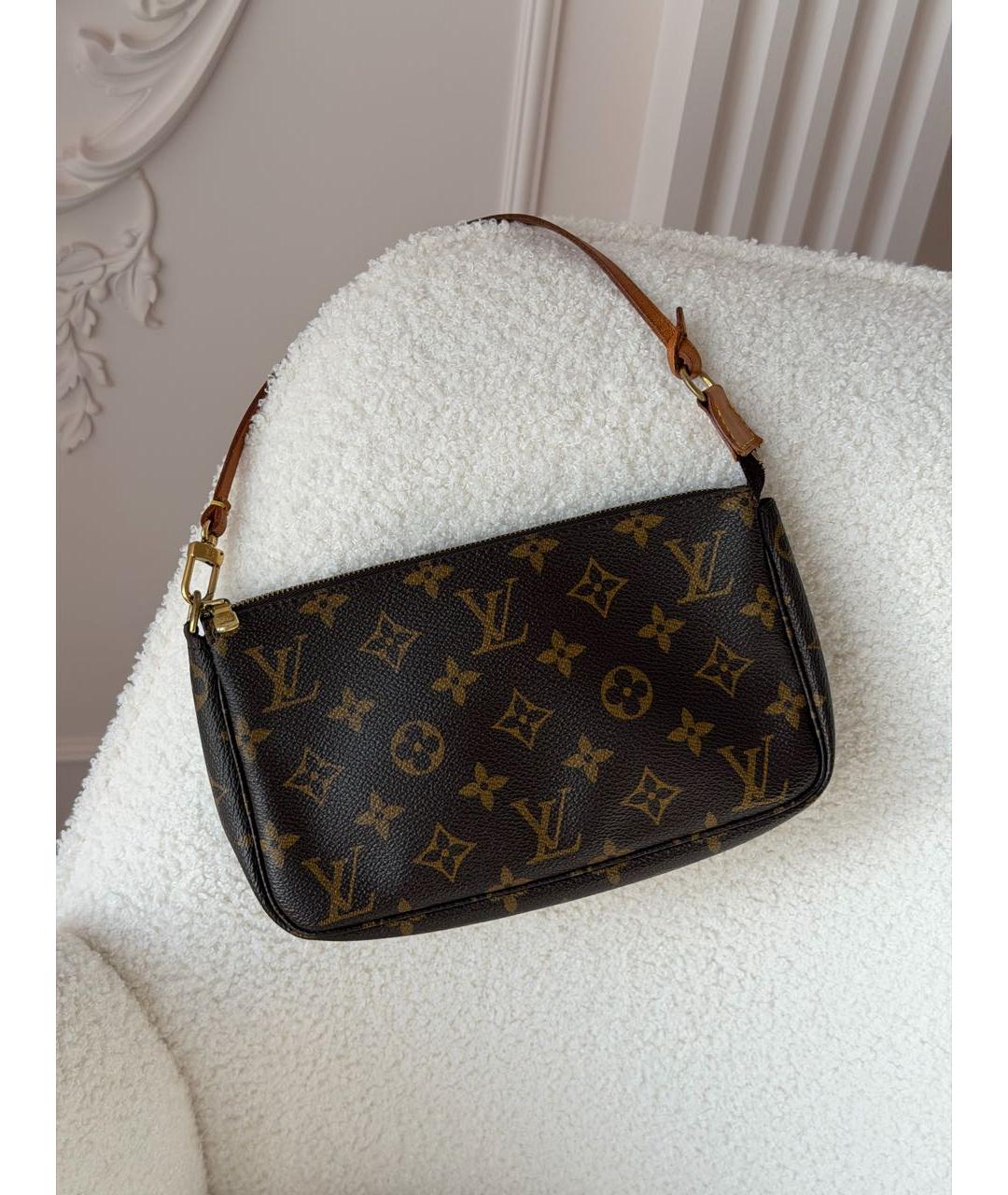 LOUIS VUITTON Коричневая сумка с короткими ручками, фото 2