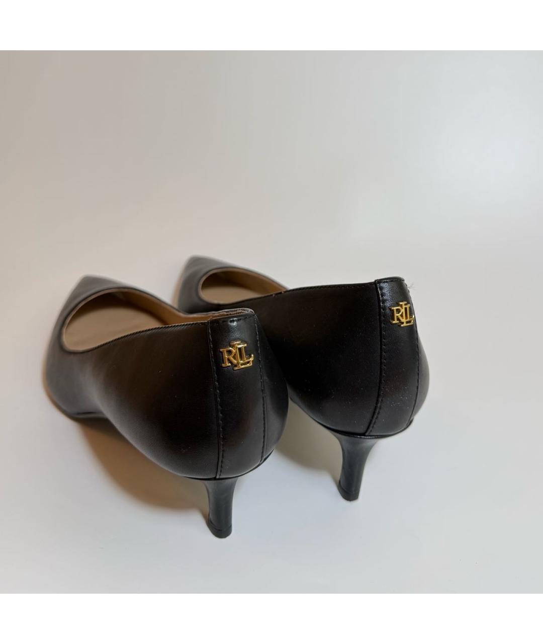 RALPH LAUREN Черные кожаные туфли, фото 3