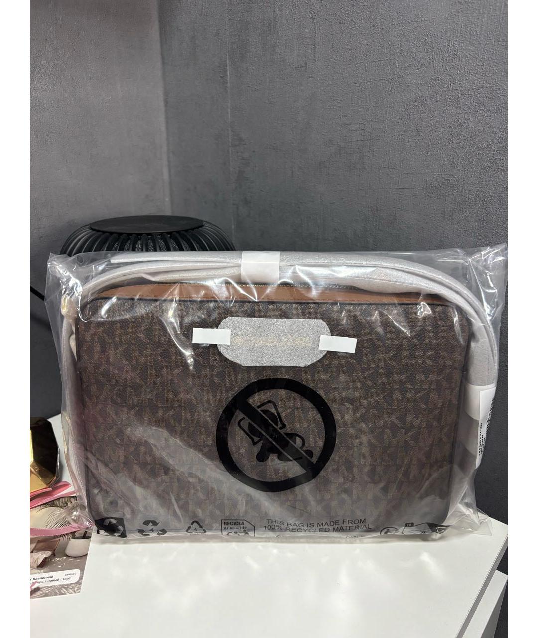 MICHAEL KORS Коричневая сумка через плечо, фото 6