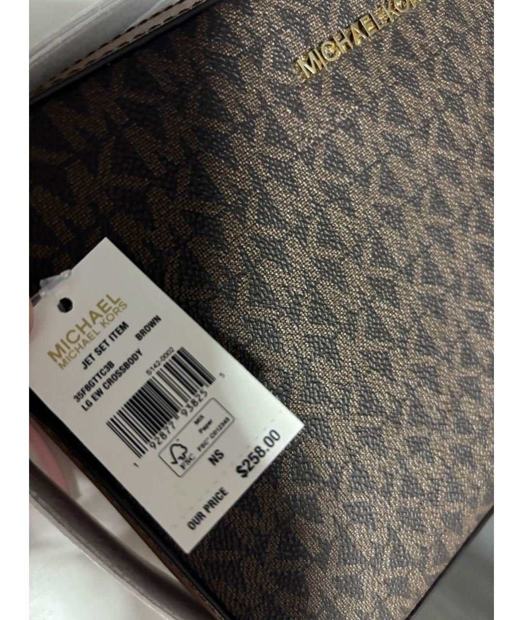 MICHAEL KORS Коричневая сумка через плечо, фото 5