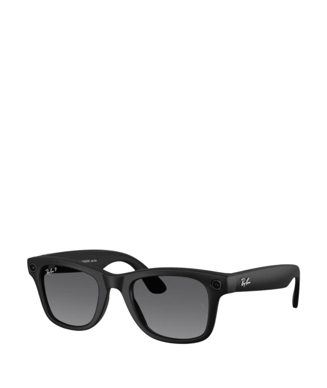 RAY BAN Черные пластиковые солнцезащитные очки, фото 1