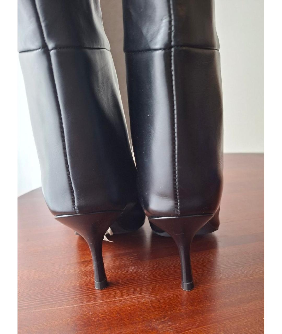 STUART WEITZMAN Черные кожаные сапоги, фото 4