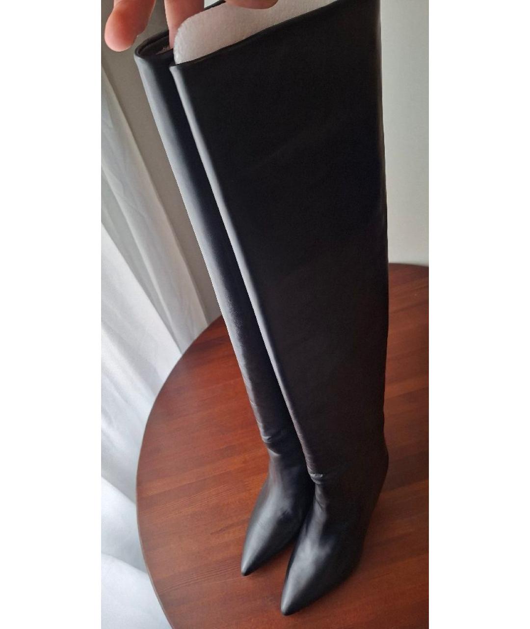 STUART WEITZMAN Черные кожаные сапоги, фото 2