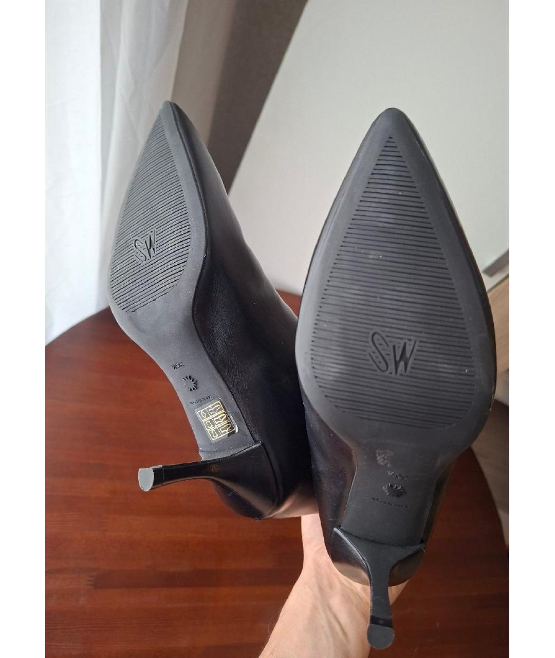 STUART WEITZMAN Черные кожаные сапоги, фото 5