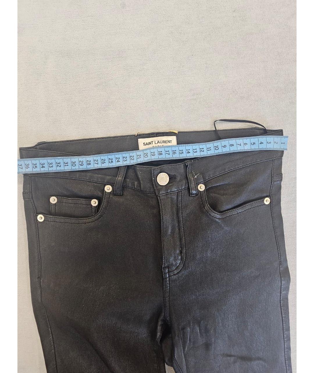 SAINT LAURENT Черные брюки узкие, фото 8