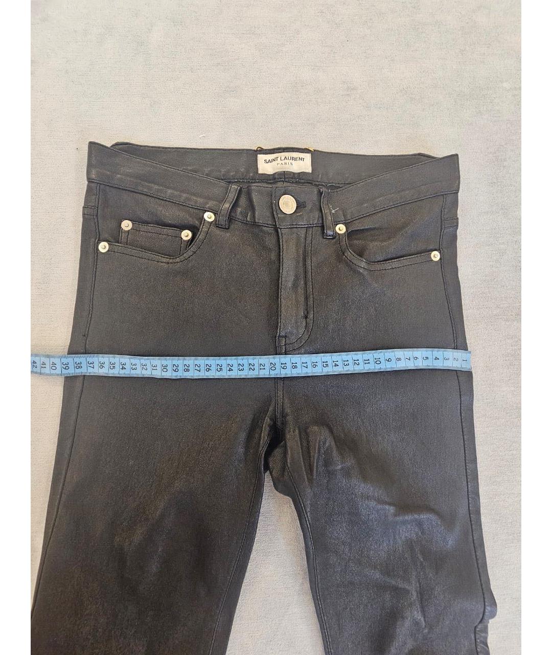 SAINT LAURENT Черные брюки узкие, фото 7