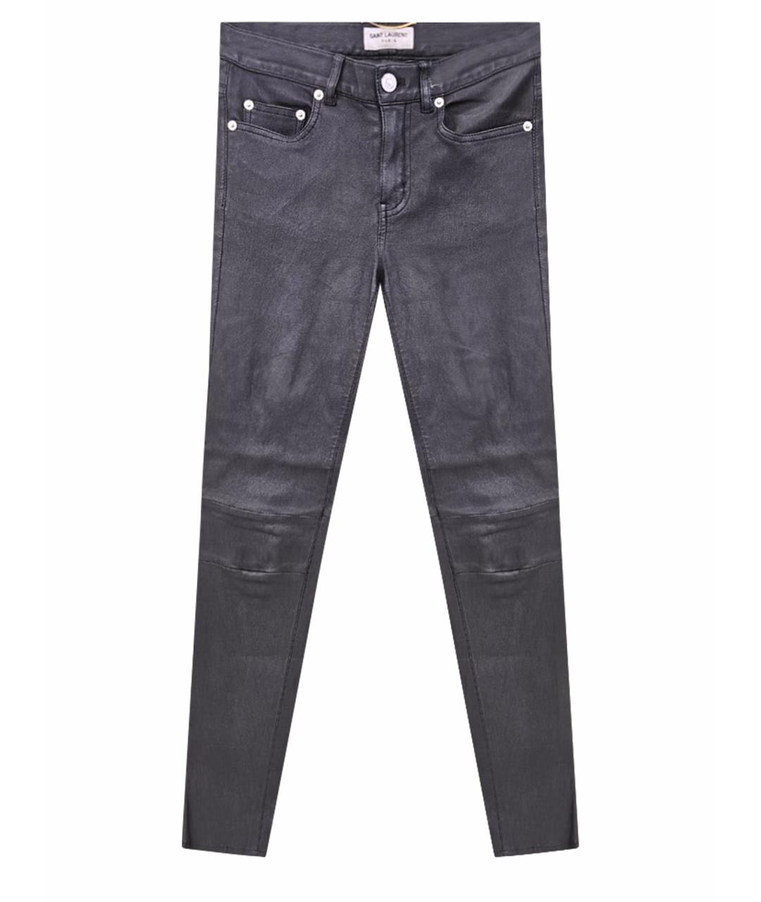 SAINT LAURENT Черные брюки узкие, фото 1