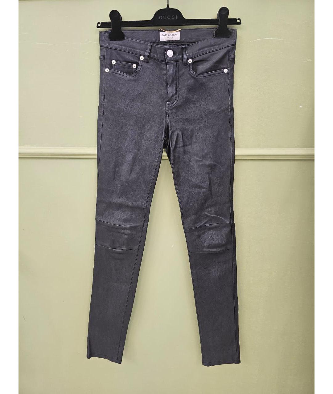 SAINT LAURENT Черные брюки узкие, фото 9