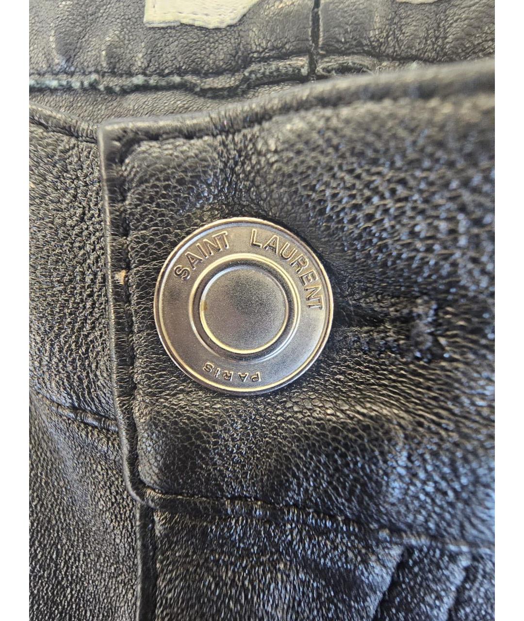 SAINT LAURENT Черные брюки узкие, фото 4