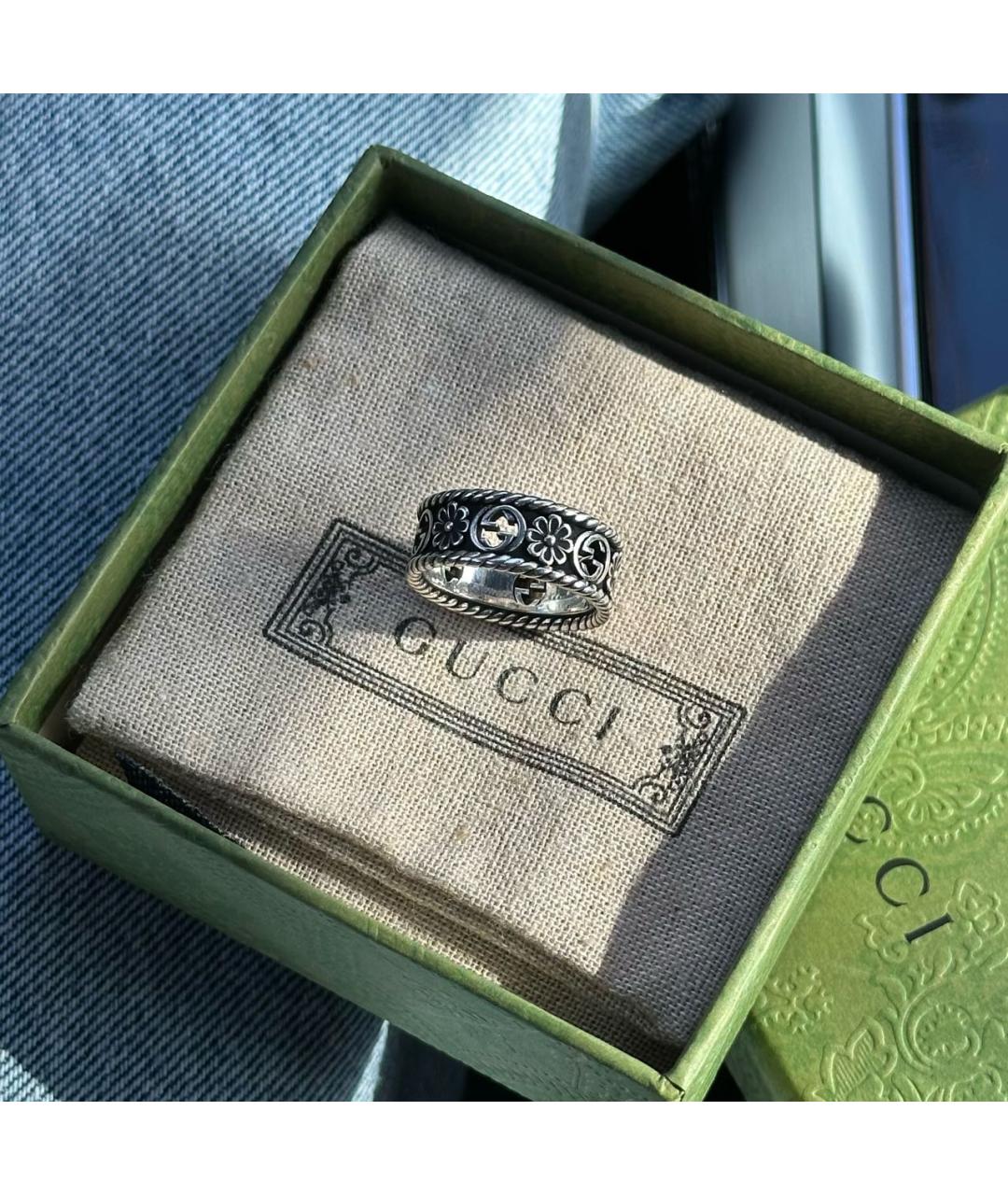GUCCI Серебряное серебряное кольцо, фото 3