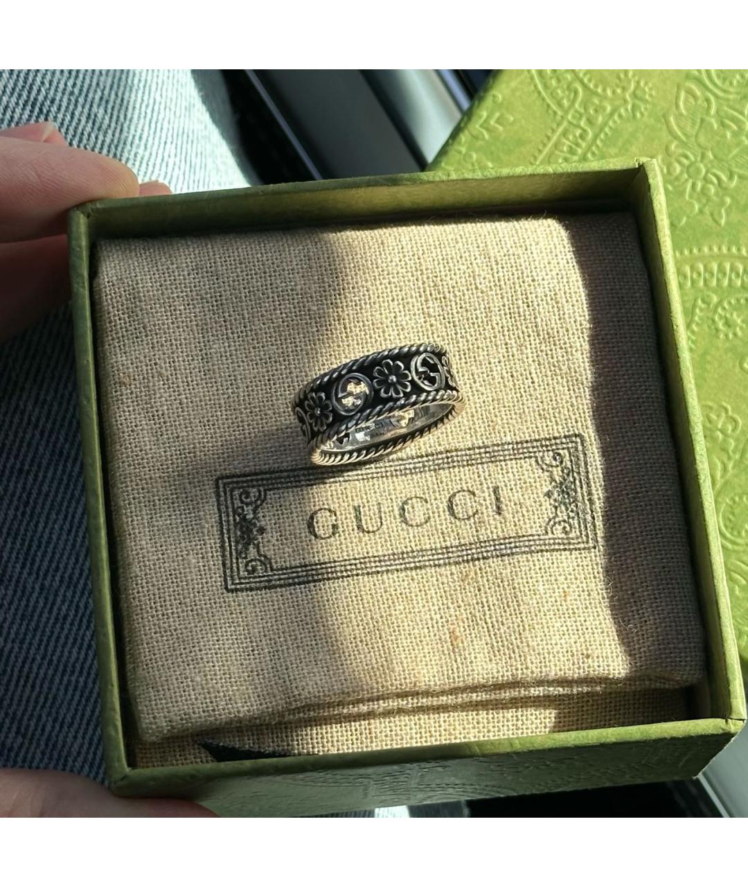 GUCCI Серебряное серебряное кольцо, фото 2