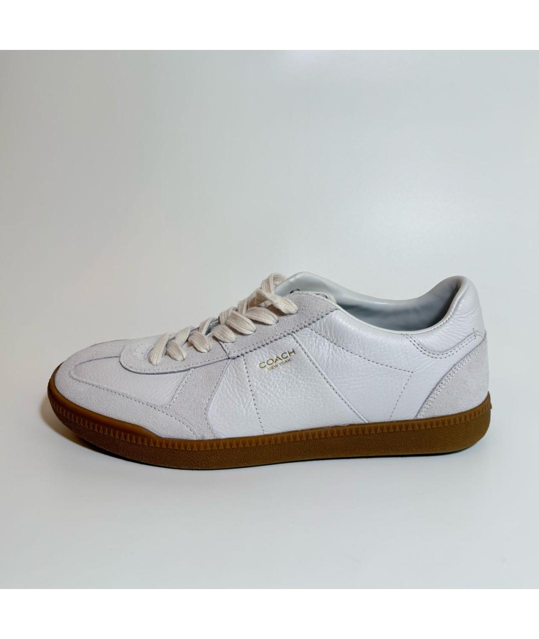 COACH Белые кожаные кеды, фото 5