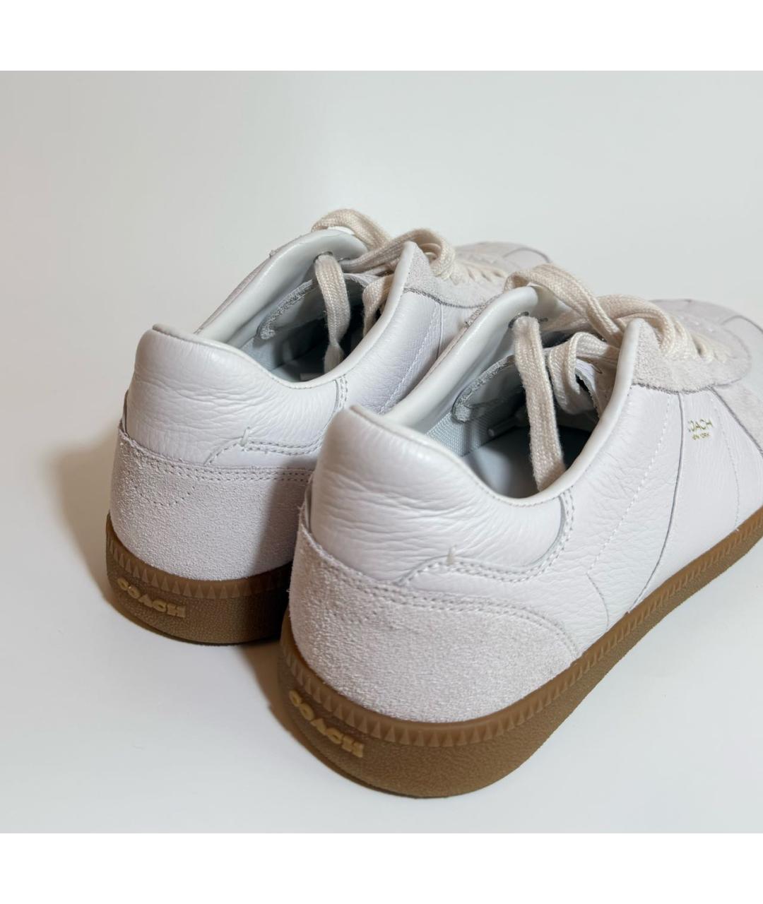 COACH Белые кожаные кеды, фото 3