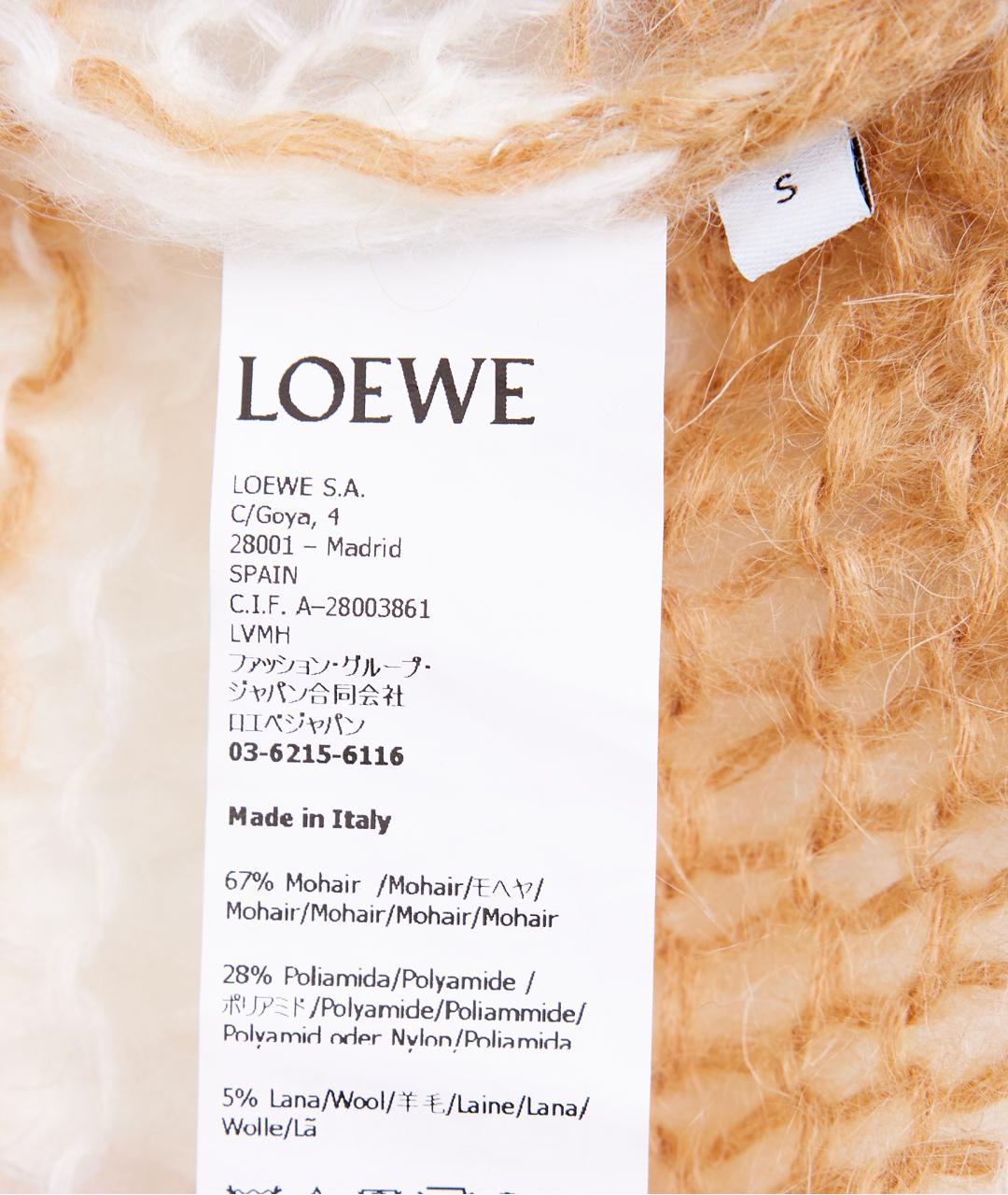 LOEWE Коричневый полиамидовый кардиган, фото 3
