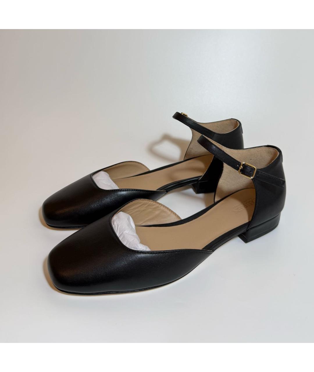 RALPH LAUREN Черные кожаные туфли, фото 2