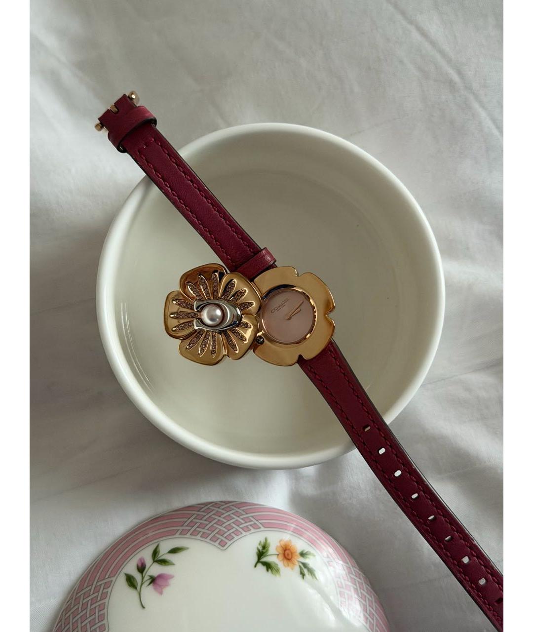 COACH Коралловые металлические часы, фото 5