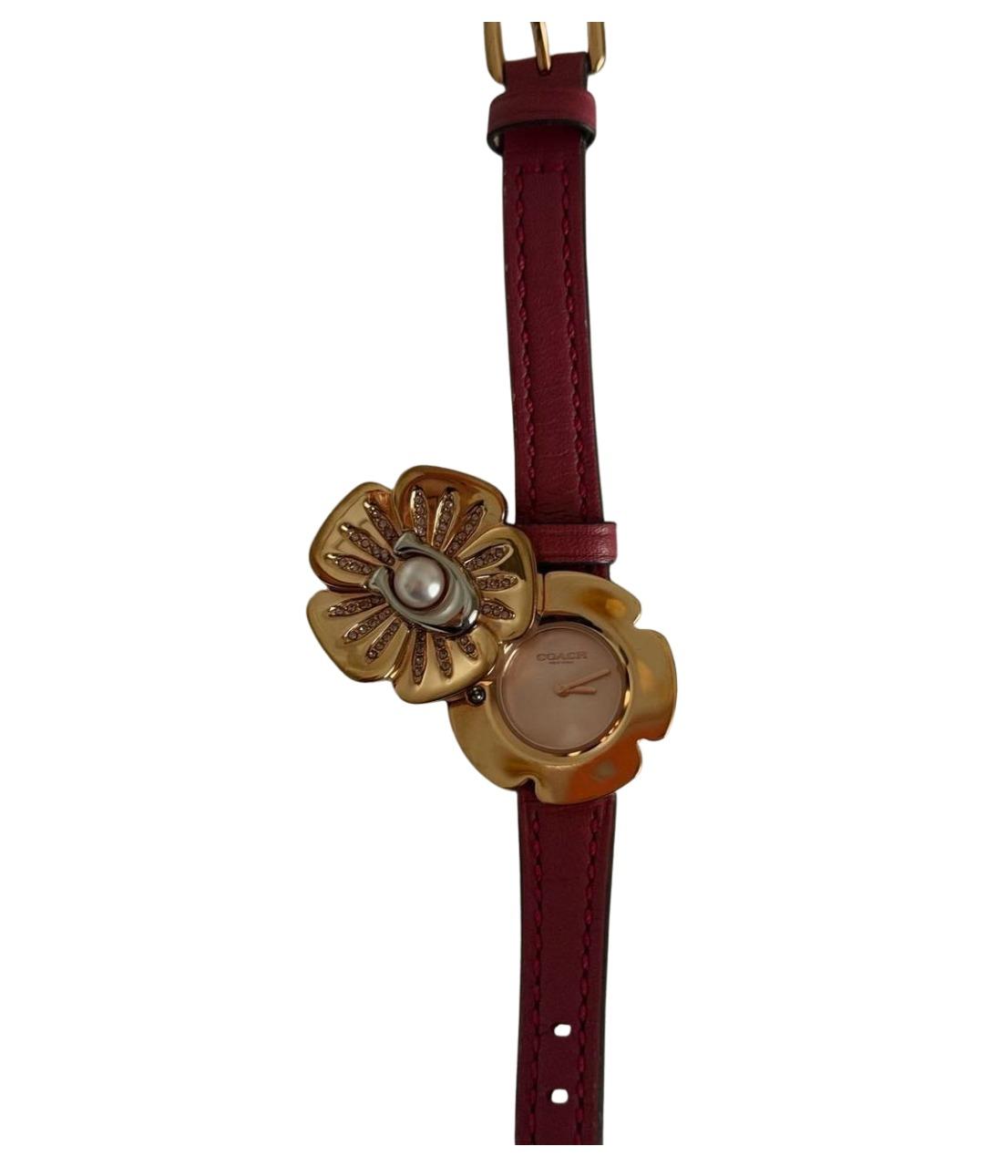 COACH Коралловые металлические часы, фото 1