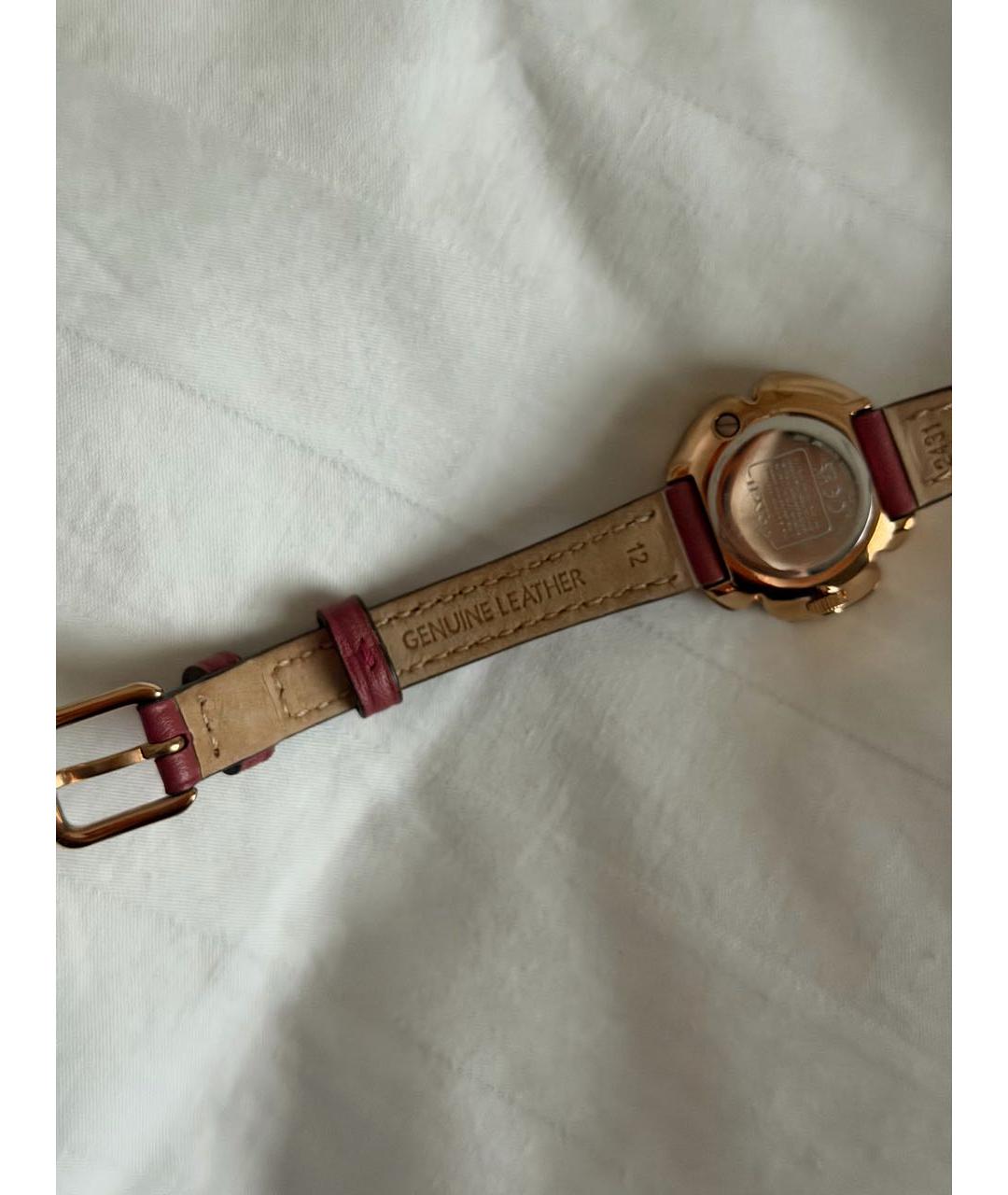 COACH Коралловые металлические часы, фото 4