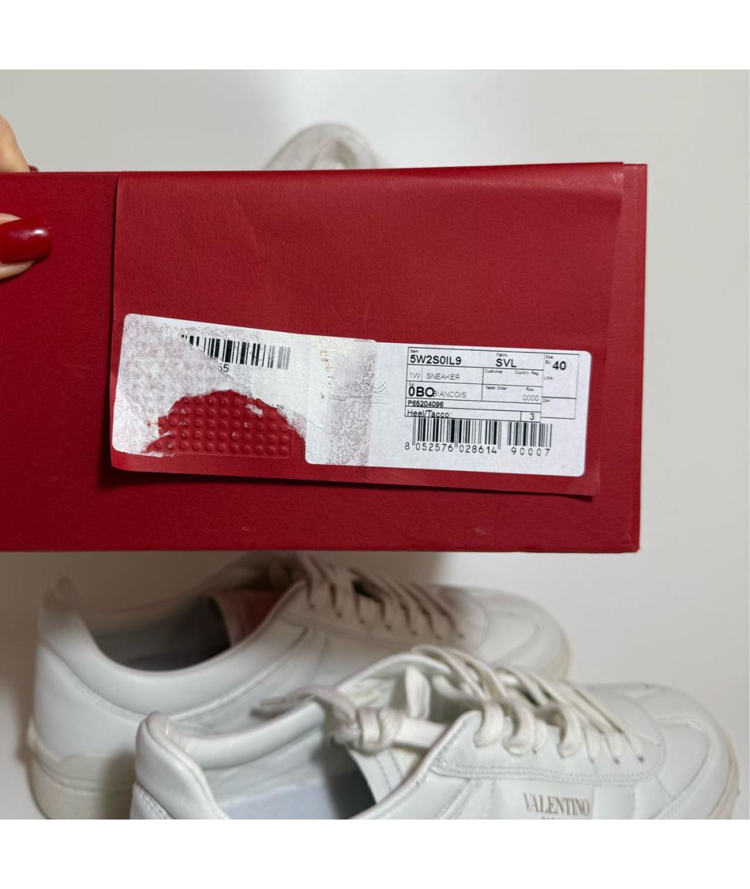 VALENTINO Белые кожаные кеды, фото 5