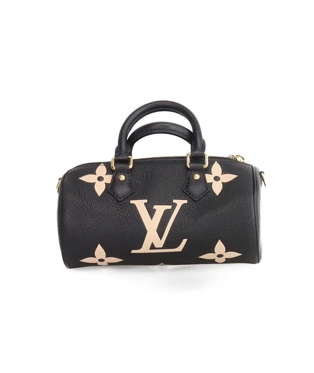 LOUIS VUITTON Черная кожаная сумка через плечо, фото 9