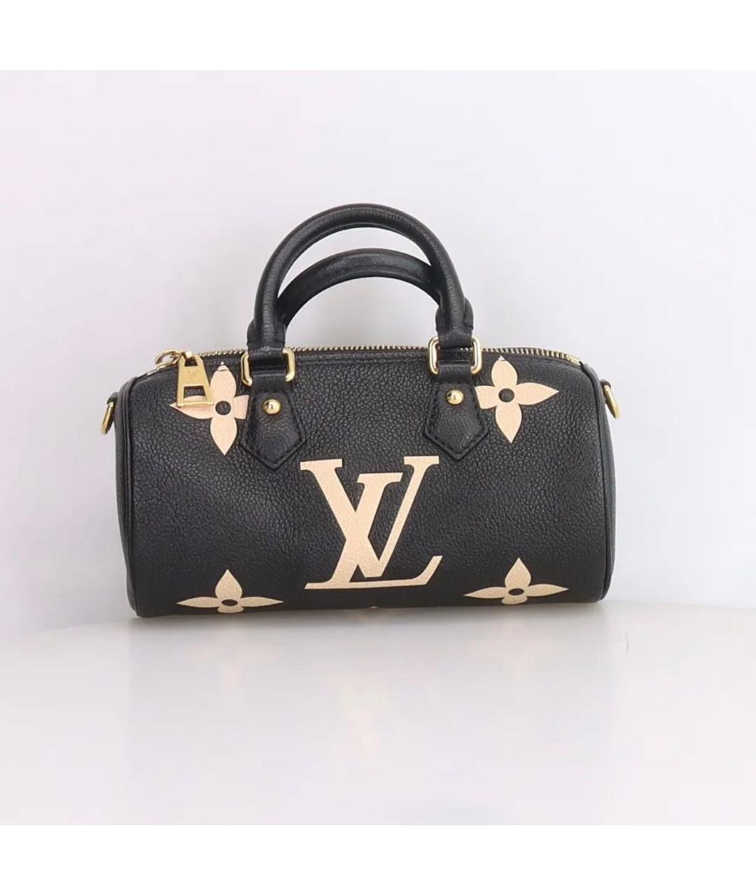 LOUIS VUITTON Черная кожаная сумка через плечо, фото 3