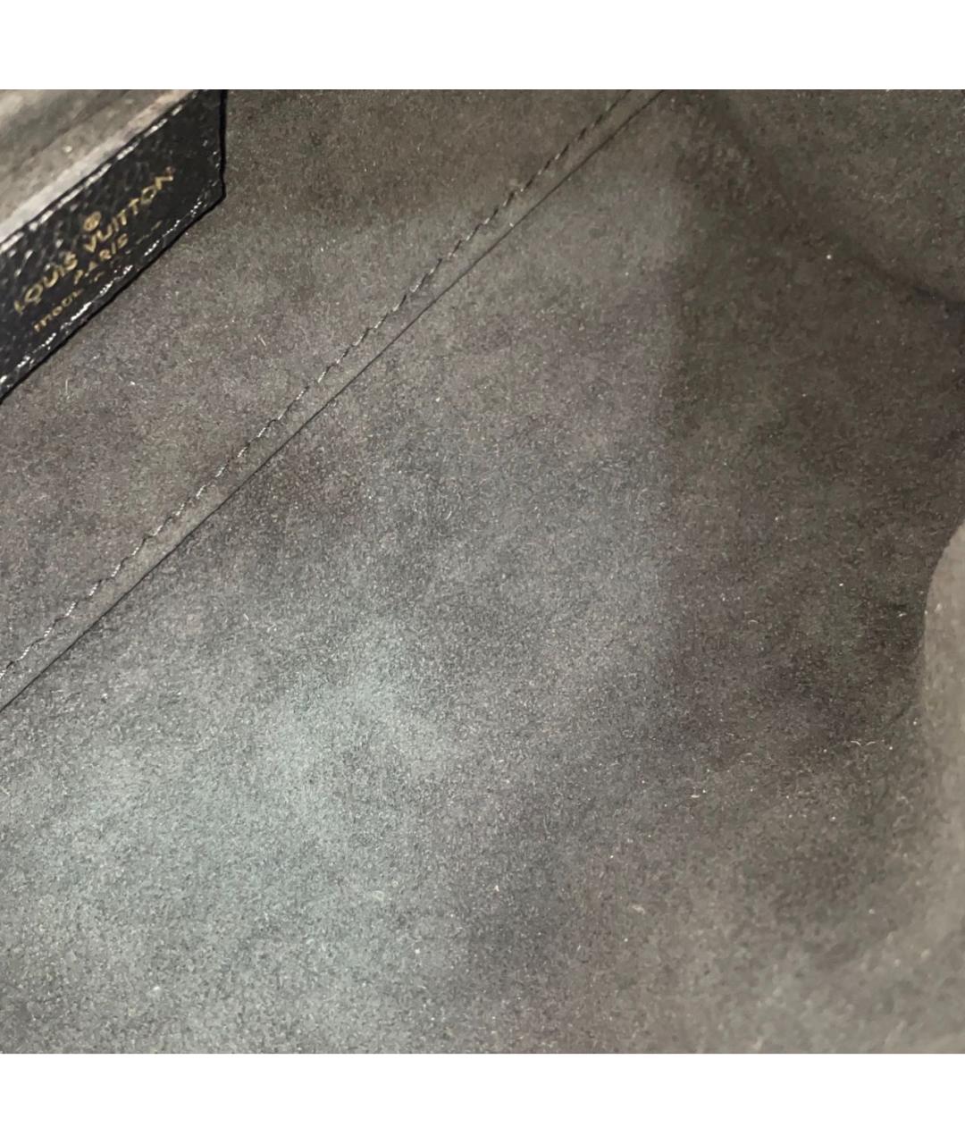 LOUIS VUITTON Черная кожаная сумка через плечо, фото 7