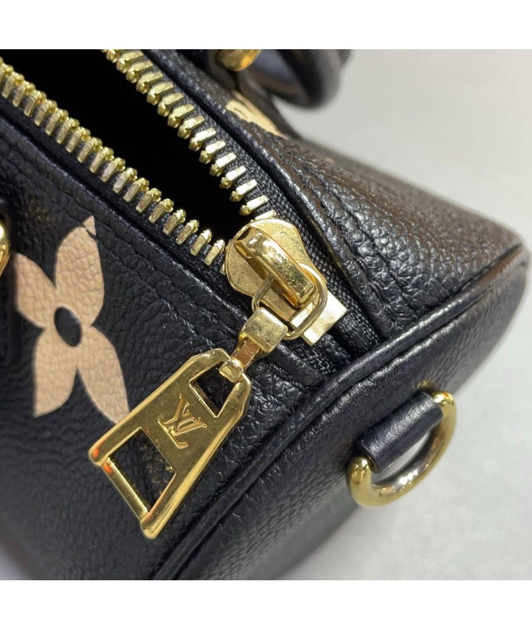 LOUIS VUITTON Черная кожаная сумка через плечо, фото 6