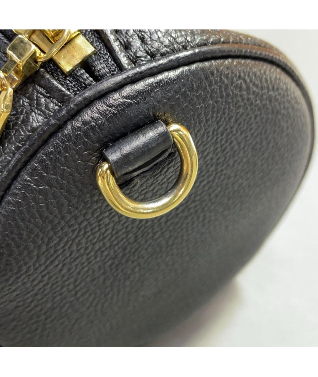 LOUIS VUITTON Черная кожаная сумка через плечо, фото 5