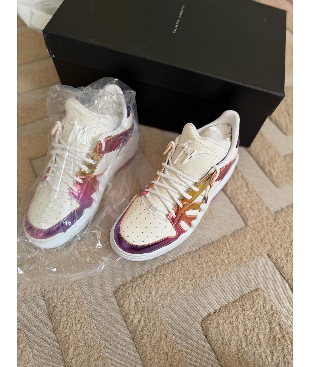 GIUSEPPE ZANOTTI DESIGN Мульти кожаные кроссовки, фото 6